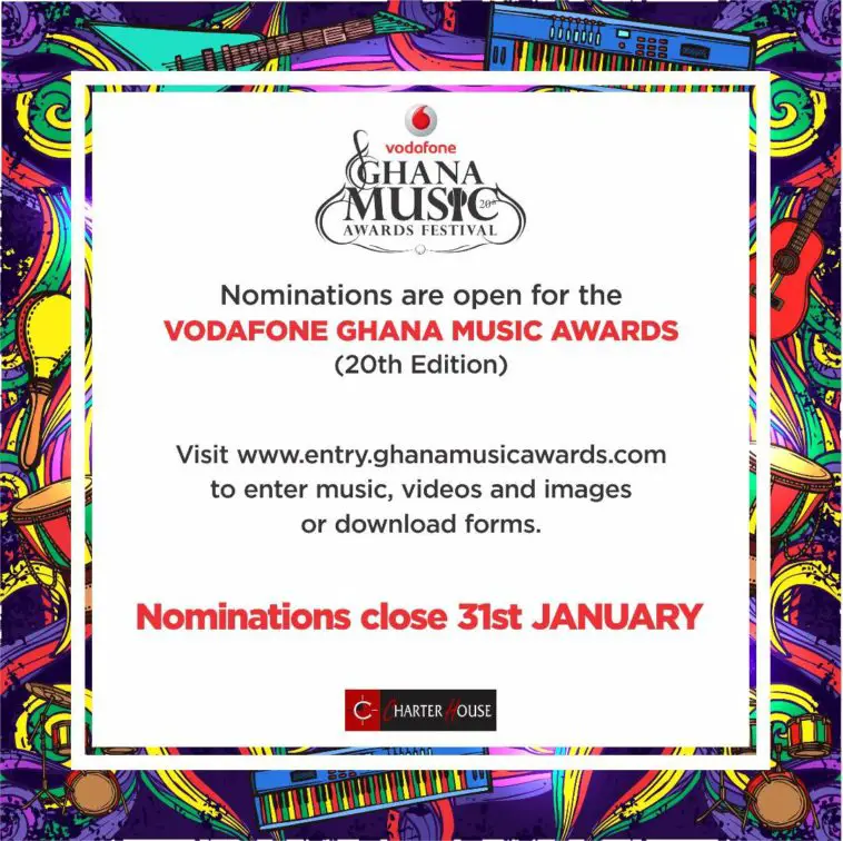 Nominations Open For 20th Edition of Ghana Music Awards