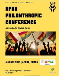 Returning To One Afro-Philanthropic Conference Slated For August 6th