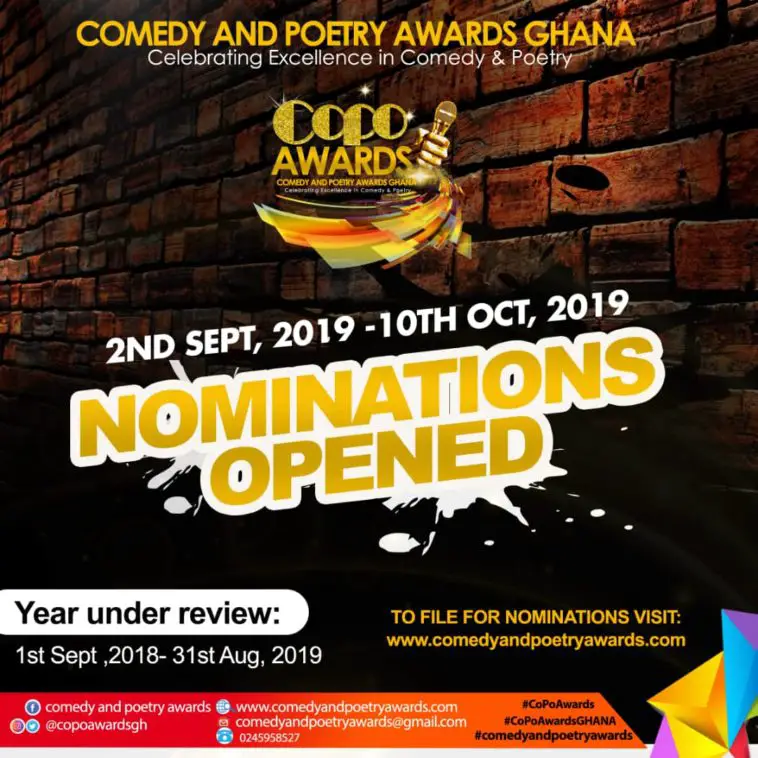 Comedy & Poetry Awards Ghana Officially Opens Nominations