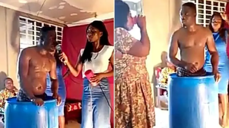 video drama as church members drink pastor s bathpastor bathes in church asks church members to drink his bath water and they did