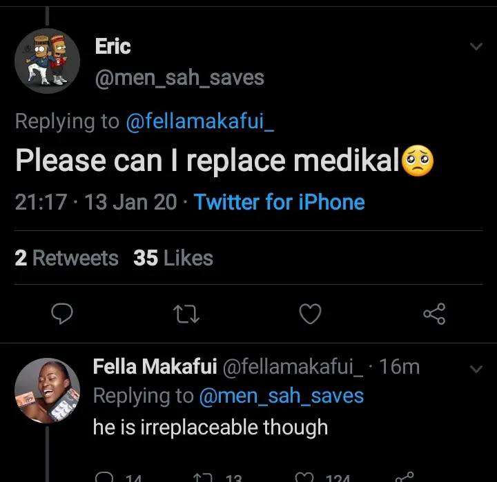 Medikal is Irreplaceable– Fella Makafui admits 2 Screenshot 20200113 213716 Twitter