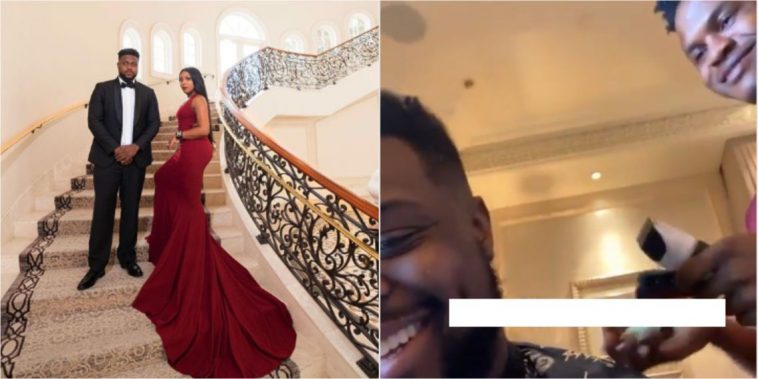 Davidos brother Adewale Adeleke flies his personal Barber to Dubai for a haircut on his wedding day Video 1 1 1140x570 1