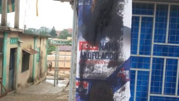 NPP Supporters Angry Over Unknown Persons Defacing Party Posters In Upper Denkyira East
