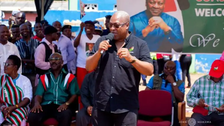 John Mahama forgets name of Cape Coast North NDC PC on stage before introducing him