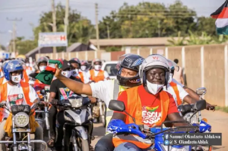 Samuel Okudzeto Ablakwa Rides Okada To File Nomination Forms