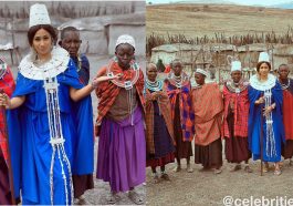 Hajia4Real Crowned Princess of the Masai Village in Tanzania