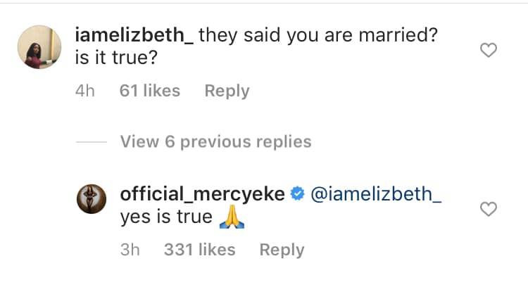 bbnaija star mercy eke confirms she is married says she broke up with ike months ago 1