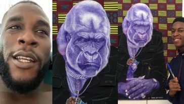 Burna Boy Replies Artist Who Drew Him As A Gorilla