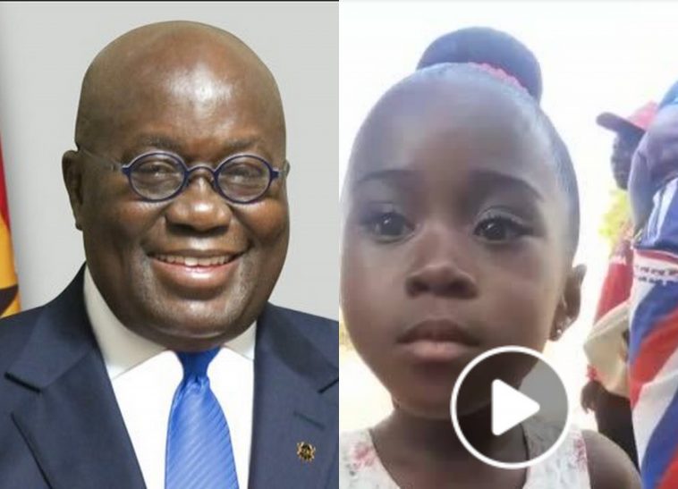Smart Young Girl Campaigns For Akufo Addo