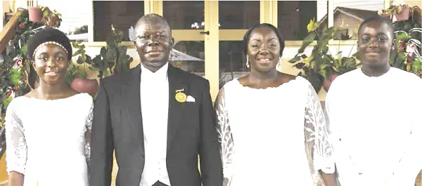 Meet Asantehene, his wife and children