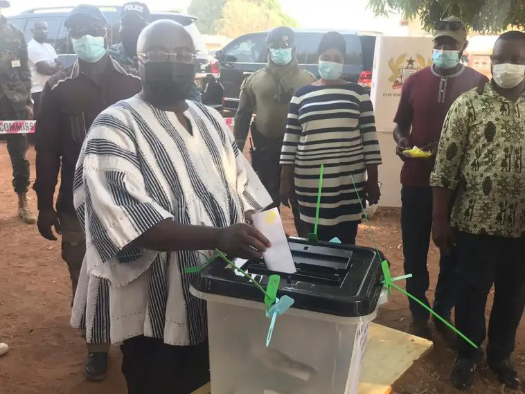 Dr. Bawumia Casts Ballot In Walewale