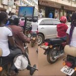 Okada Rider Fixes Flat Screen TV On Motorbike For Passengers to Watch While Riding