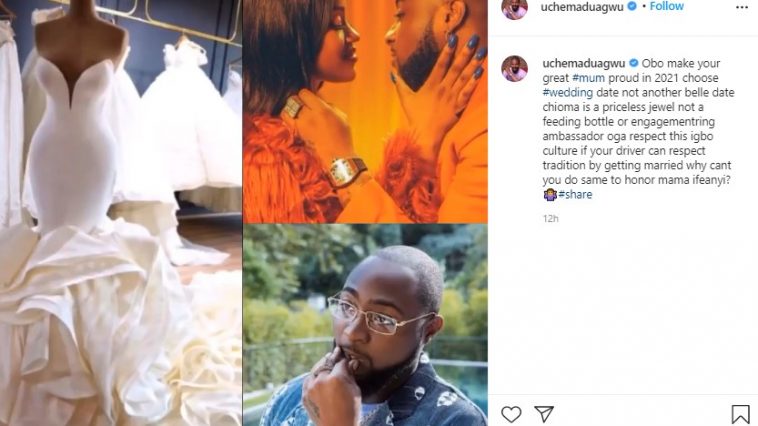 Uche Maduagwu pleads with Davido to marry Chioma next year