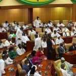 Drama in parliament as NDC MPs takeover NPP MPs’ seats
