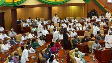 Drama in parliament as NDC MPs takeover NPP MPs’ seats