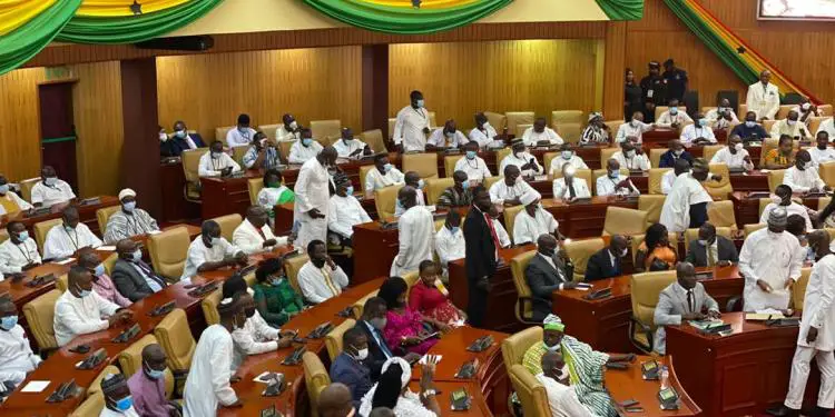 Drama in parliament as NDC MPs takeover NPP MPs’ seats