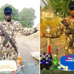 Sire Eneh Gozieboy , Soldier who celebrated birthday with bread gets a big cake (Photos)