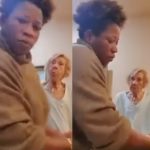 Aged White Woman Captured On Tape Abusing African Woman By Spiting On Her But She Remained Unprovoked
