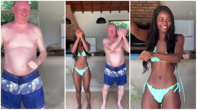 Hot African Lady Proudly Flaunts Her Aging American Husband On Social Media