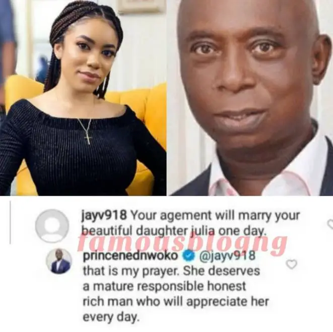 Your age mate will marry your daughter one day – Fan tells Ned Nwoko, he responds