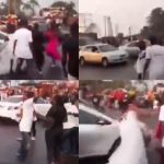 Drama as bride finds out on the way to church that her husband-to-be has been sleeping with her Chief bridesmaid (Video)