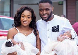 Kennedy Osei and his wife, Tracy, finally show off their adorable twins