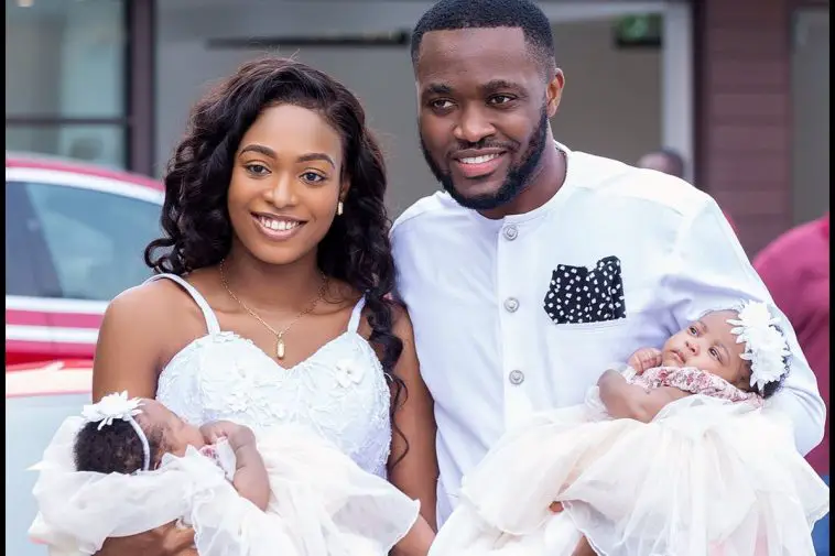 Kennedy Osei and his wife, Tracy, finally show off their adorable twins