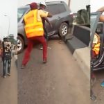 Driver who took one-way knocks policeman off bridge in Lagos