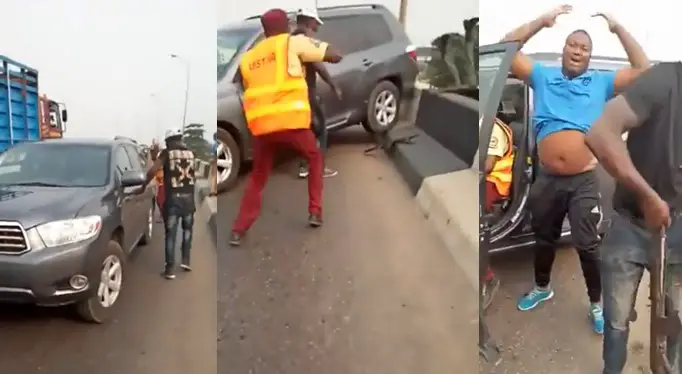Driver who took one-way knocks policeman off bridge in Lagos