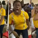 Drama as lady allegedly runs mad while trying to accept proposal ring from boyfriend (Video)