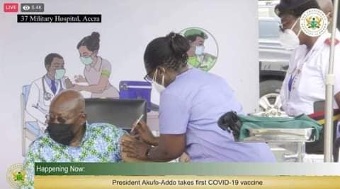 Akufo-Addo, Bawumia And Spouses Take Coronavirus Vaccine