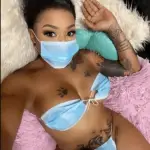 Slay Queen Causes Stir Online as She Turns Nose Mask Into Underwear And Bra