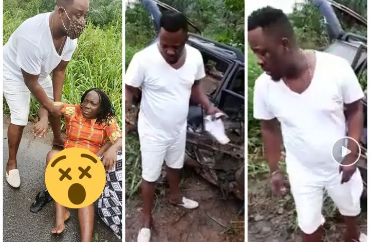 Nigel Gaisie escapes death in ghastly accident [Photos]