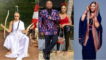 Na that juju she use collect Tonto Dikeh husband – Rosy Meurer blasted for posing as a ‘priestess’ in a shrine