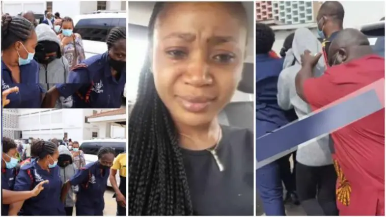 How Akuapem Poloo was whisked away in a taxi after being jailed for ninety days [video]