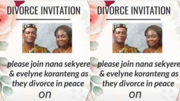 Couple announce their peaceful divorce to the public using flyer