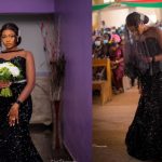 Bride breaks the norm as she rocks black gown to her white wedding