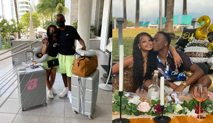 Young lady sponsors her boyfriend on a vacation to celebrate his 21st birthday