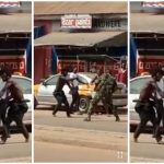 Some residents of Sunyani beat 2 soldiers to pulp; video drops [watch]