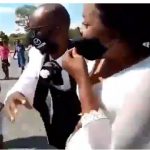 Angry baby mama attacks newlywed couple during wedding ceremony