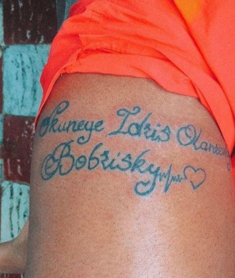 bobrisky fan tattoo