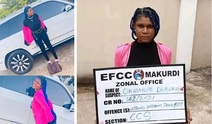 EFCC arrests Deborah Okiemute