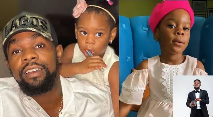Cute video of Patoranking’s 2-year-old daughter singing birthday song for him (Watch)