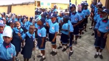 Video of primary school pupils reciting anti-sexual assault song at assembly (Watch)