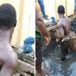 Youths give thief food and drink for strength, make him clean community drainage