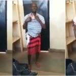 Man caught with stolen meat strapped around his body like bullet proof