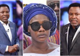 Actress Mercy Johnson breaks down in tears as she mourns prophet TB Joshua