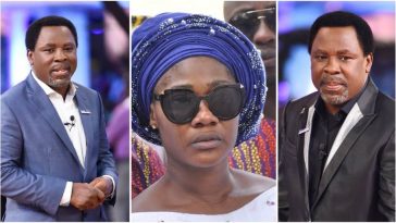 Actress Mercy Johnson breaks down in tears as she mourns prophet TB Joshua