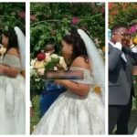 Bride issues stern warning to her groom as they wed (Video)