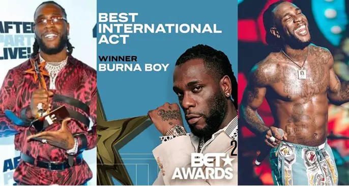 BET Awards 2021: Burna Boy wins Best International Act thrice in a row